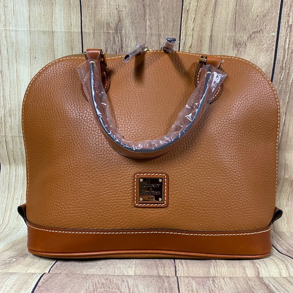 Dooney and Bourke Zip Zip Satchel -Caramel